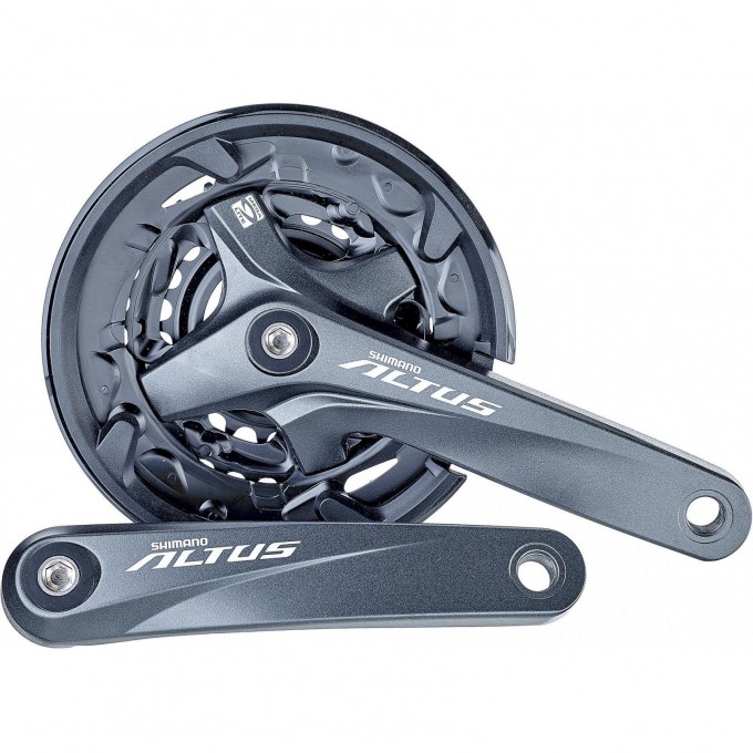 Система SHIMANO ALTUS, M2000, 175 мм, квадрат, 40/30/22T, черной с защитой, с болтами EFCM2000E002C Система SHIMANO ALTUS, M2000, 175 мм, квадрат, 40/30/22T, черной с защитой, с болтами EFCM2000E002C