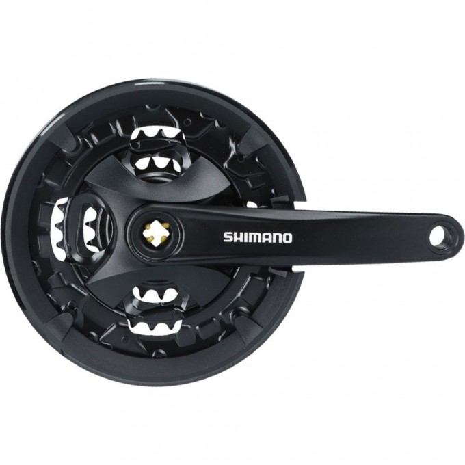 Система SHIMANO ALTUS MT101, 175 мм, 44/32/22T, под квадрат, с защитой, с болтами, черный, для 9 скоростей EFCMT101E422XLB Система SHIMANO ALTUS MT101, 175 мм, 44/32/22T, под квадрат, с защитой, с болтами, черный, для 9 скоростей EFCMT101E422XLB