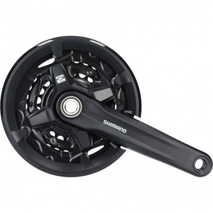 Система SHIMANO ALTUS, MT200-3, 175мм, 40/30/22T, интегрированый вал, с защитой, черный, для 9 скоростей EFCMT2103EX002CL Система SHIMANO ALTUS, MT200-3, 175мм, 40/30/22T, интегрированый вал, с защитой, черный, для 9 скоростей EFCMT2103EX002CL