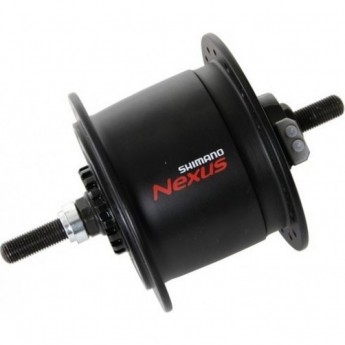 Втулка динамо SHIMANO C6000, 32 отверстий, 6V-2.4W, под роллер, под гайки, 100x140мм, черный